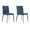 Blue, variant on Armen Living Lyon Modern Fabric & Metal Dining Chair in Blue (Set of 2)