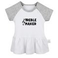 thumbnail image 1 of Treble Maker Funny Dresses For Baby, Newborn Babies Skirts, Infant Princess Dress, 0-24M Kids Graphic Clothes (Gray Raglan Dresses, 18-24 Months), 1 of 4