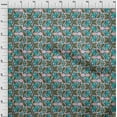 thumbnail image 3 of oneOone Tissu Polyester Lycra Feuilles & Floral Imprimé Bloc Tissu BTY 56 Pouces de Large, 3 of 4