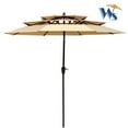 thumbnail image 2 of CRO Decor 9Ft 3-Tiers Outdoor Patio Umbrella with Crank and tilt and Wind Vents, 2 of 6
