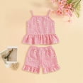 thumbnail image 2 of Paguaki Baby Girl Clothes Summer Outfits Sleeveless Gingham Daisy Print Tank Top And Shorts Set Bloomers Toddler Shirt, 2 of 5