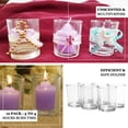 thumbnail image 4 of Efavormart Set of 12 Clear Glass Holders and Lavender Wax Candles Ideal for Aromatherapy Weddings Party Favors Home Decoration, 4 of 7