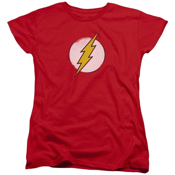 DC Comics Flash Rough Flash Logo S/S Women's T-Shirt Red