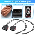 thumbnail image 4 of Conector de Luz de Señal Único para Jeep Wrangler JK JKU 2007-2018 Kit de Zócalo de Luz de Señal No.68030098AA, 4 of 7