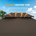 thumbnail image 2 of HAPPATIO Patio Gazebo 10' X 12', Ventilated Double Roof & Mosquito Netting, Outdoor Gazebo with Metal Frame, Soft Top Canopy for Backyard, Deck, Poolside, 2 of 8