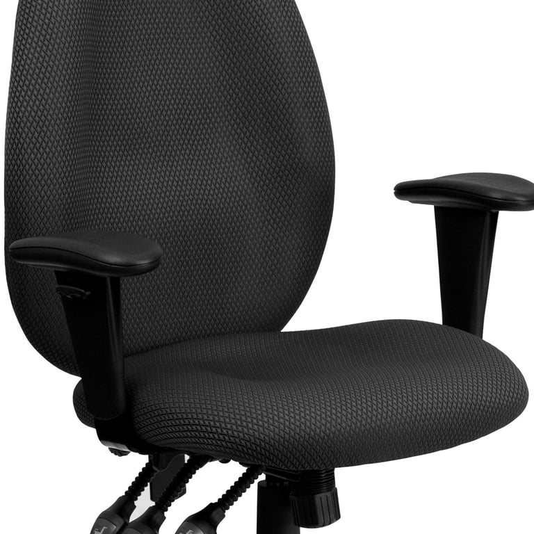 Flash Furniture Rochelle High Back Gray Fabric Multifunction Ergonomic Executive  Swivel Office Chair with Adjustable Arms 