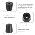 thumbnail image 4 of Uxcell 4pcs Rubber Feet Bumpers Pads with a metal washer Black 33x27x33mm, 4 of 5