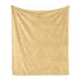 thumbnail image 1 of Abstract Soft Flannel Fleece Blanket, Hand-drawn Style Wavelike Lines in Horizontal Alignment Minimalist Artwork, Cozy Plush for Indoor and Outdoor Use, 50" x 70", Mustard and White, by Ambesonne, 1 of 6