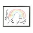 thumbnail image 2 of Stupell Industries Cat Rainbow Fun Pet Animal Animals & Insects Painting Gray Framed Art Print Wall Art, 2 of 5
