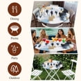 thumbnail image 6 of Modern Canvas Round Tablecloth 36-44 Inch Round Fitted Table Cloth with Elastic Edge, Abstract Oil Painting Art Waterproof Table Cover Protector for Outdoor Picnic Party Dining, 6 of 6