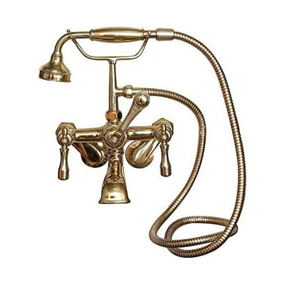 Barclay 4604-ML2-PB Elephant Spout with Handheld Shower,Hose Swivel Mount