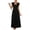 Black, variant on Lightweight Flowy Tiered Maxi Dress for Women Smocked Bodice V-Neck Ruffled Cap Sleeves Red US S-XXL,Size 2XL