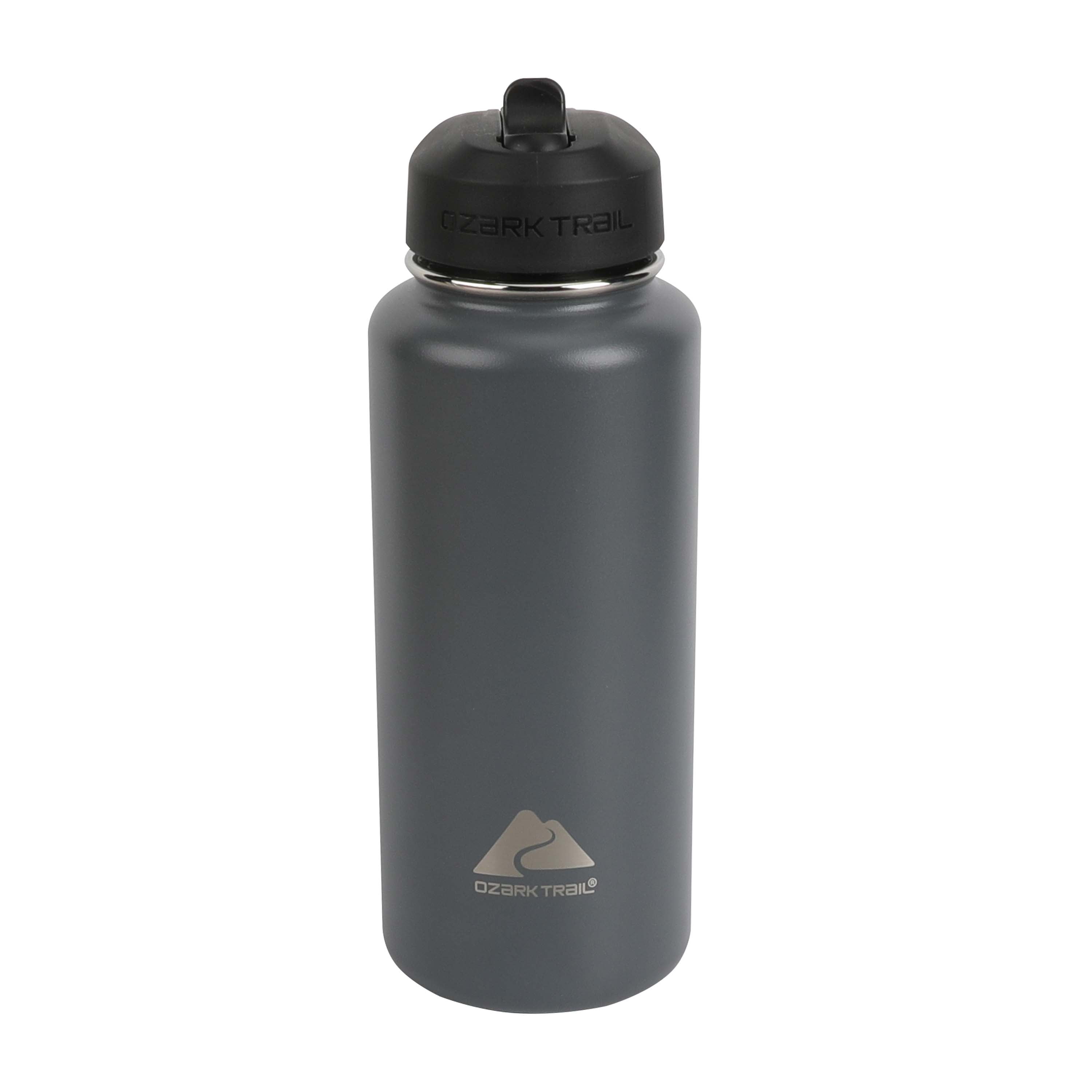 Ozark Trail 32 fl oz Gray Insulated Stainless Steel Wide Mouth Water