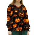 thumbnail image 4 of WTOBBY Halloween Themed Women's Dry Nurse Top Casual Long Sleeve Single Breasted Button Down Shirt - Ideal for Costume Parties and Professional Medical Workwear Attire,Dark Gray M, 4 of 4