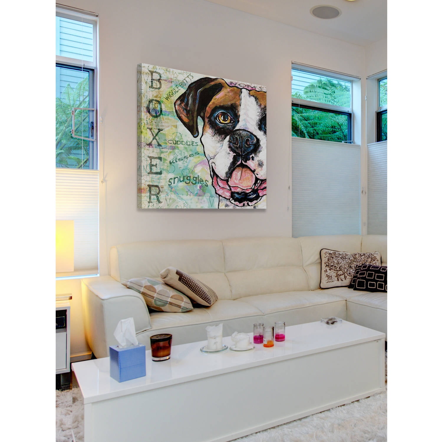 "Pop Art Boxer Mugshot" Painting Print on Wrapped Canvas