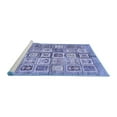 thumbnail image 2 of Ahgly Company Machine Washable Indoor Square Abstract Blue Modern Area Rugs, 3' Square, 2 of 4