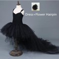 thumbnail image 3 of Vestido de tutú negro para niñas con cola larga Vestido de tul para niñas Vestido de fiesta Disfraces de Halloween para niñas Vestidos de fiesta de noche para niñas, 3 of 5
