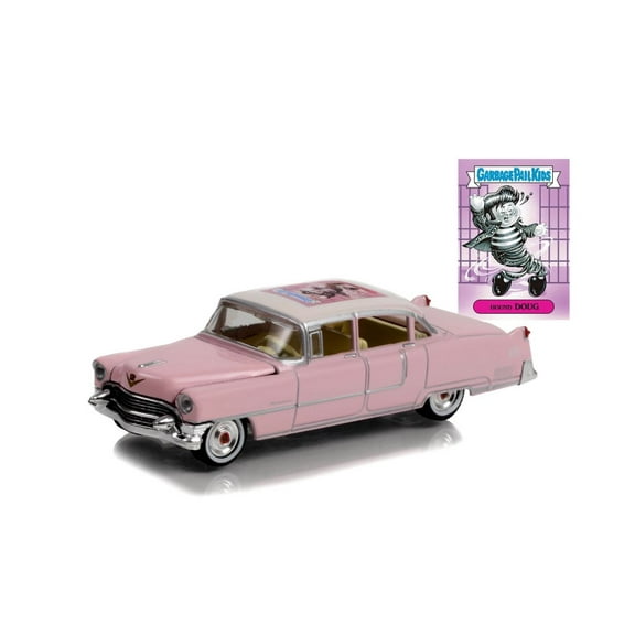 1955 Cadillac Fleetwood, Pink - Greenlight 54070A/48 - 1/64 Scale Diecast Model Car