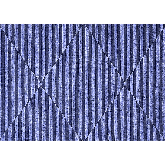 Ahgly Company Indoor Rectangle Solid Blue Modern Area Rugs, 2' x 4'