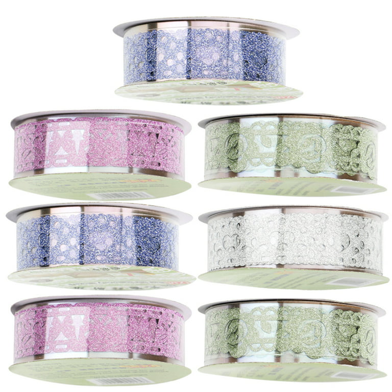7 Rolls of Lace Tape DIY Lace Sticker Washi Lace Tape Photo Album Tape  (Mixed Style)