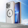 thumbnail image 2 of SaniMore for iPhone 13 Pro Max 6.7" 2021 Transparent Magnetic Case, Rugged Clear PC Back & TPU Bumpers Case with Wireless Charging for iPhone 13 Pro Max Shockproof Protective Cover, Yellow, 2 of 9