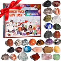 BESTSKY Crystal Rocks & Minerals Advent Calendar - 24 Days of Geology Surprises for Kids and Adults