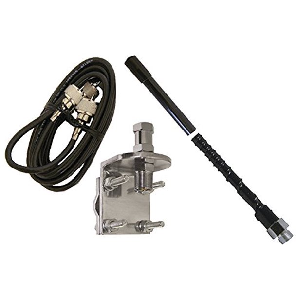 HSS995_3B 3' Single Black Fiberglass CB Antenna Kit Walmart