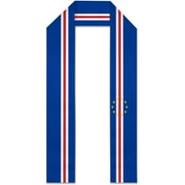 Cape Verde Flag Graduation Stole Graduate Shawl Sash Scraf Gift For Abroad Student International Study (Square)