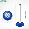 thumbnail image 3 of 6 Pcs Rouleaux de Porte de Garage en Nylon, 1.8 Po/46mm Roues de Porte de Garage Silencieuses, Haute Charge 6200zz 8 Boules Roulements de Précision Scellés, 3 of 6