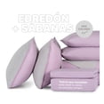 thumbnail image 4 of Set de Edredón Ligero Doble Vista con Sábanas y Fundas Real Textil (Violeta/Gris, King Size), 4 of 6