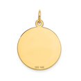 thumbnail image 4 of 14k Yellow Gold Anniversary Pendant Necklace for Women or Unisex with Geometric Accents, Round Romantic Jewelry for Love and Relationship Milestones, Modern Sentimental Style, 4 of 6