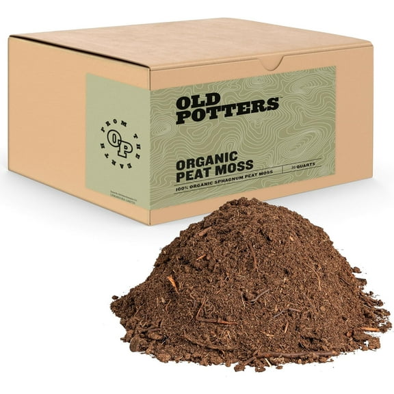 Organic Peat Moss, 20 Quarts – 100% Sphagnum Peat Moss, SEMI Compressed, for Potted Plants & Seed Starting – Organic Gardening for Indoor and Outdoor use 20 Quart
