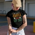 thumbnail image 2 of All I Need Is Coffee and My Cat - Kitty Owner, Furry Parent or Lover, Navy Blue T-Shirt, Small, 2 of 5