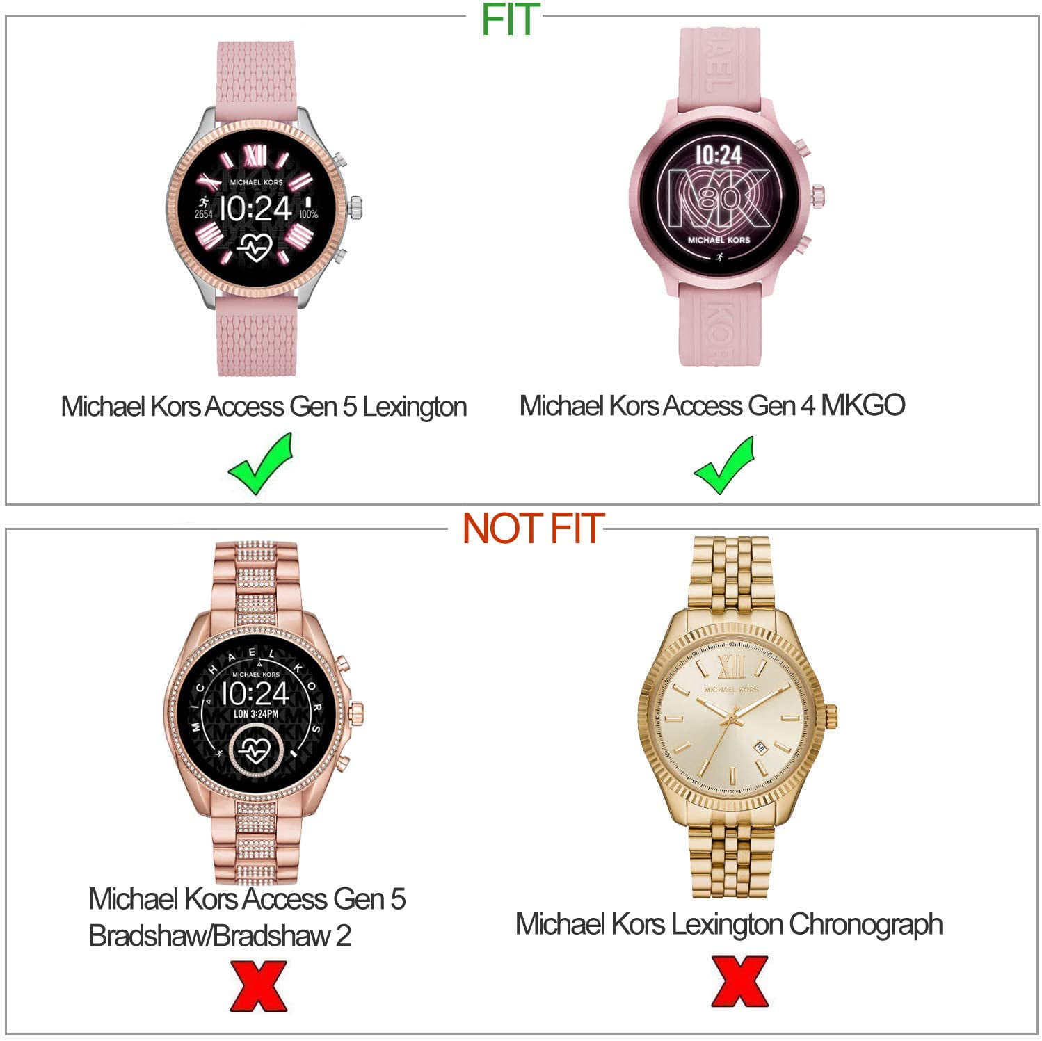 Michael Kors Access Bradshaw  Full Watch Specifications  SmartwatchSpex