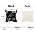 thumbnail image 5 of Christmas Pillow Covers 16x16 Inch 2 Pcs, Black White Snowflakes Decorative Throw Pillows for Couch, Xmas Winter Outdoor Decor Pillowcase Linen Cushion Cover for Bed Sofa, 5 of 6