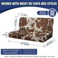 thumbnail image 6 of Aplkyhs Brown Cow Print 2 Piece RV Folding Sofa Covers Stretch Non-Slip Camper Slipcovers for Jackknife Sleeper Sofa Machine Washable Pets Friendly Furniture Protector, 6 of 6