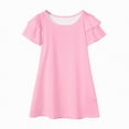 thumbnail image 6 of NOLDARES Princess Dress With Girls Birthday Party Toddler Ruffle Sleeve Fancy Outfit Gift(Pink,4-5 Years), 6 of 8