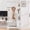 White, variant on WARAYZ Room Divider Farmhouse Freestanding with Storage, Open Slat Shelf, 5 Hooks, Cabinet, White, 79.5 x 39.4 x 9.4 in