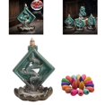 thumbnail image 1 of de cerámica, soporte de de reflujo, de té, quemador cascada, adorno de budismo, decoración para hogar, salón de Cuadrado perfecl Incensario de incienso de reflujo, 1 of 7