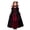 Black, variant on Pandaie Kids Girls Retro Vampire Outfit Role Play Satin Long Length Costume Gown Dress Halloween Cosplay Black,7-9 Years