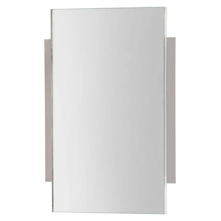 Ginger Nickel Polished Mirror - Surface 18 in. W x 34 in. L Framed Wall Mirror in Satin Nickel