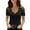 Black-20, variant on Mittory Womens Lace Cold Shoulder V Neck Short Sleeve Henley Shirt Tops Summer Casual Blouses
