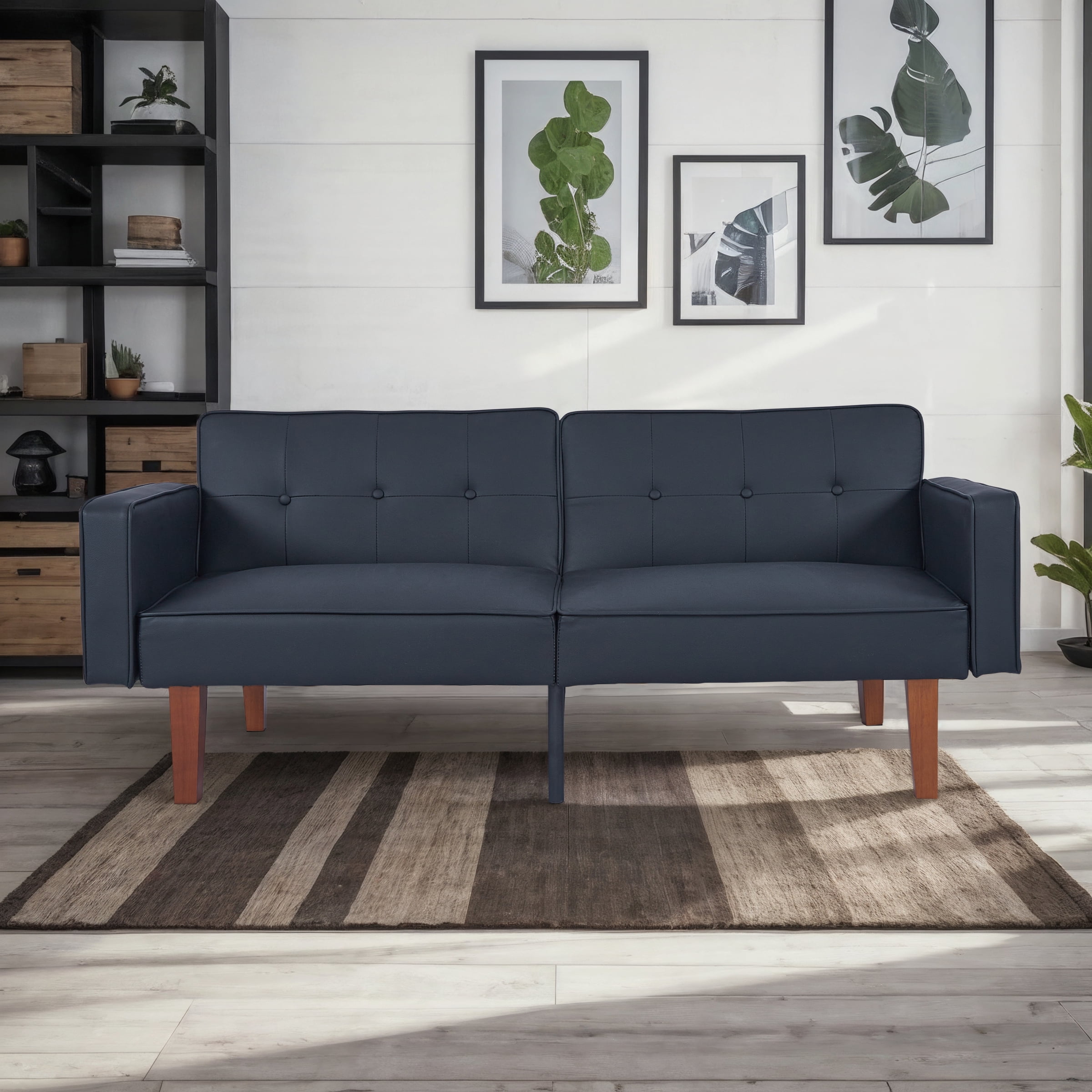 Gewnee 68.11"Convertible Futon Sofa Bed,Multifunctional Folding Futon Couch with 3 Adjustable Positions,Split-Back Design for Home,Office,Guest Room.