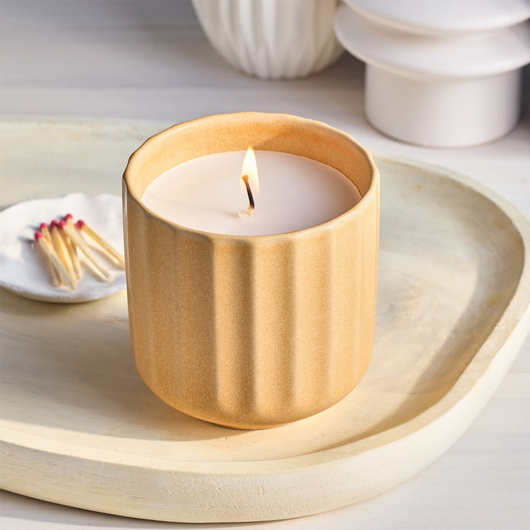 Better Homes & Gardens Sunshine Daisy Fluted Jar Candle, 1-Wick, 8