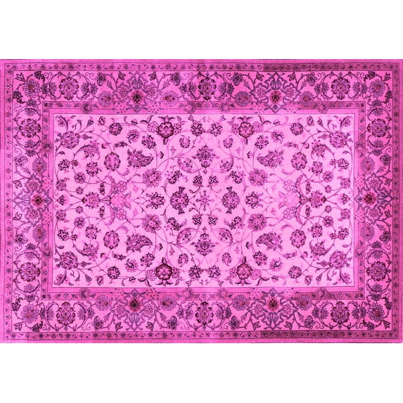 Ahgly Company Indoor Rectangle Persian Pink Traditional Area Rugs, 5' x 7'