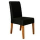 thumbnail image 2 of Milk Silk Chair Protector Black Stretchable Decorative Dining Room Furniture 1Pcs, 2 of 5
