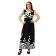 thumbnail image 3 of Gypsy Floral Rose Print Sleeveless Elastic Waist Boho Maxi Dress, 3 of 9
