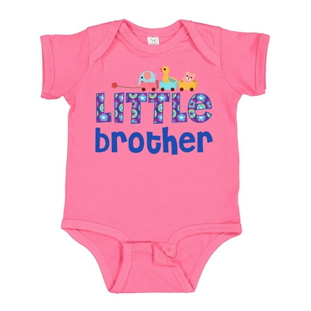 

Inktastic Blue Toy Train Little Brother Gifts Gift Baby Boy Bodysuit