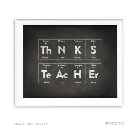 Thanks Teacher Periodic Table of Elements Vintage Chalkboard Wall Art (The Best Periodic Table)