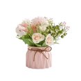 thumbnail image 1 of Monstrate Flores artificiales Ramo de boda Novia Maceta de cerámica falsa Cuerda de cáñamo Hermosa para la habitación de Navidad Adornos de para Flores artificiales Rosa/Con Maceta Rosa Monstrate HA084133-01, 1 of 6